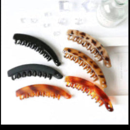 Frosted Solid Color Banana Hair Clips – Fashion Ponytail Barrettes & Hair Claws for Women
